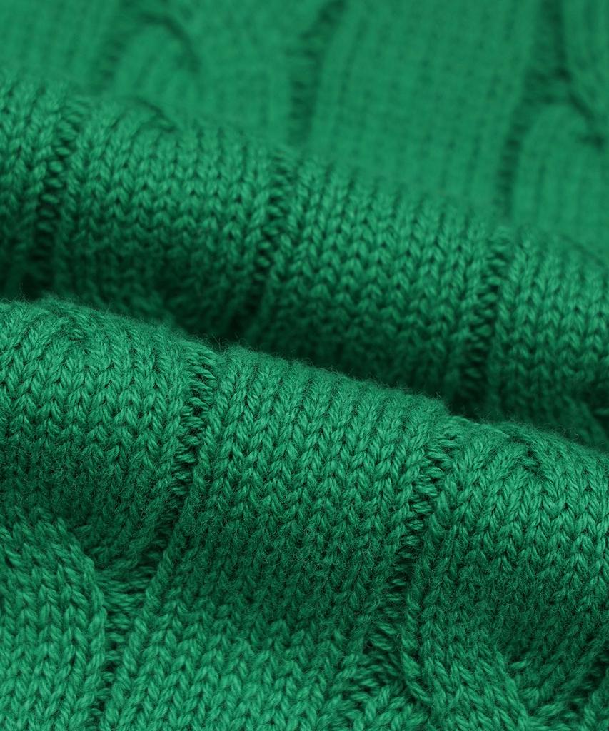 BROOKS BROTHERS [Women'S] Cotton Cable Crew Neck Short Sleeve Sweater (Green) (Bbwrwb201Aifm)