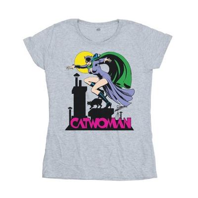 DC Comics Женская хлопковая футболка с текстовым логотипом Catwoman