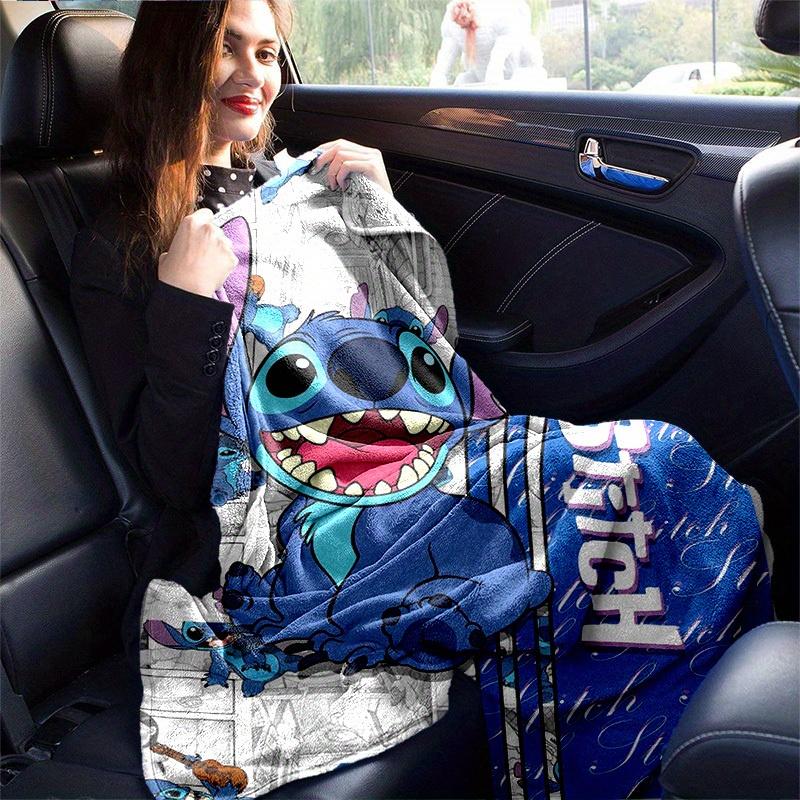 1pc. Stitch Cartoon Blanket, Seasonal Universal Home Decor,Soft Flannel Throw Blanket, Versatile & Cozy for Bedroom, Living Room, Travel, Camping, Car