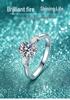 Серебряное кольцо для предложения руки и сердца S925, стерлинговое серебро, цвет D, грушевидной формы, 1,5 карата, муассанит, три камня, женское