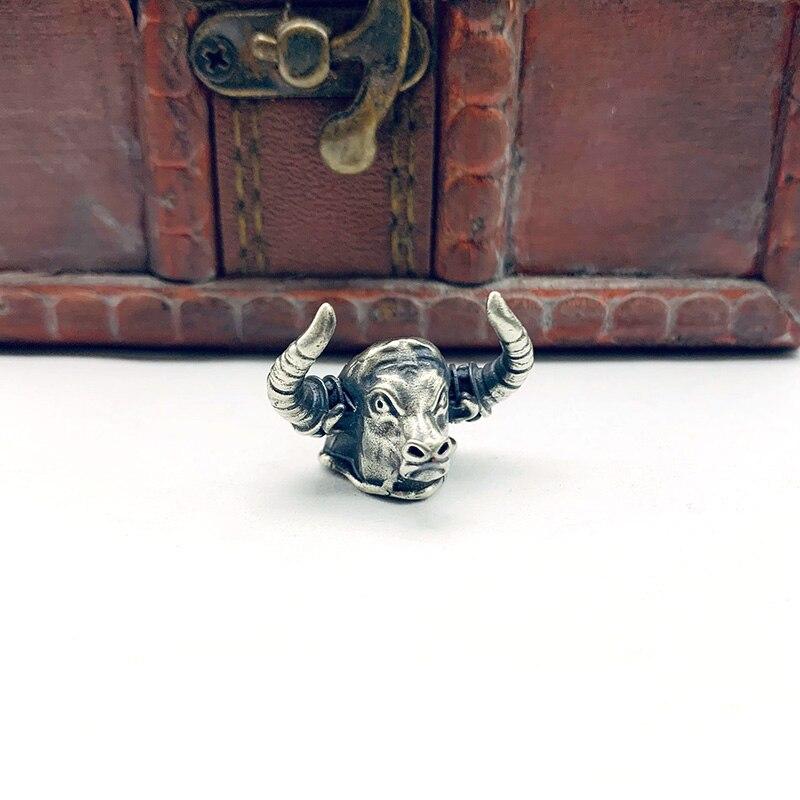 Латунный бычий рог, самурайский нож, бусины, кулон, EDC, уличный зонтик, веревка, брелок, ремешок, подвесные медные статуэтки, ювелирные изделия, DIY детали из паракорда