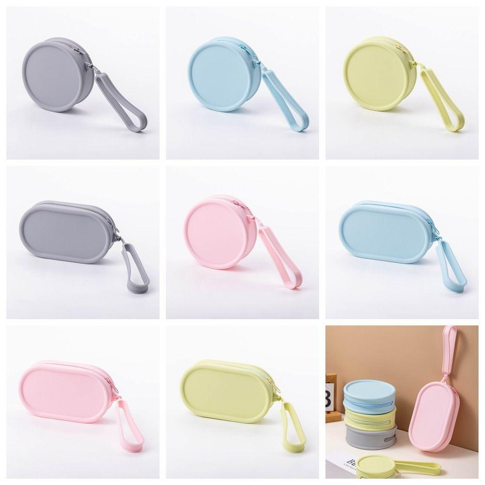Korean Style Silicone Cosmetic Bag Zipper Make Up Pouch Bag Small Pouches Bag Organizer  Outdoor