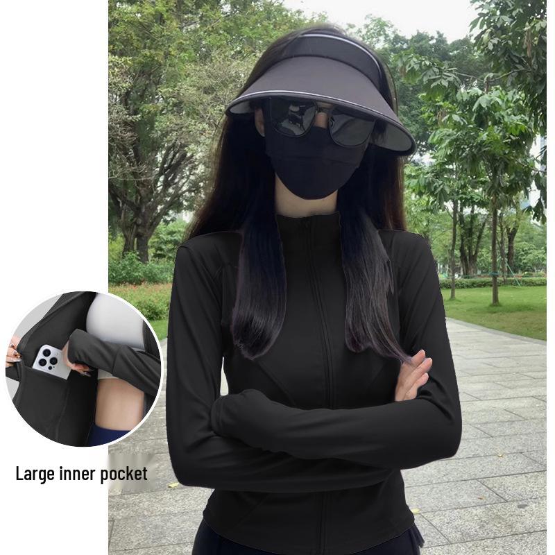 Женский серый летний кардиган-куртка из ледяного шелка с защитой от УФ-лучей 2025