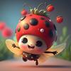 P6# Cute Ladybug Insect Sticker On The Car Vinyl Decal Waterproof Decoration Car Stickers