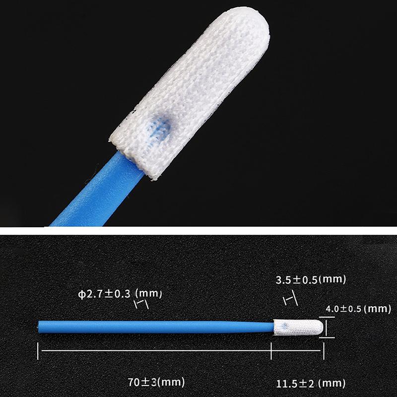 100 шт. Промышленные ватные палочки Нетканые Антистатические Удаление пыли Для Линзы фокусировки волоконного лазера и Защитных окон Инструменты для очистки