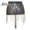 Glittering Tassel Belly Belt Rhinestone Waist Chain for Women, Sparkly Sexy Dance Body Skirt-Style Hip Accessory, Elastic Stage Performance Club Party