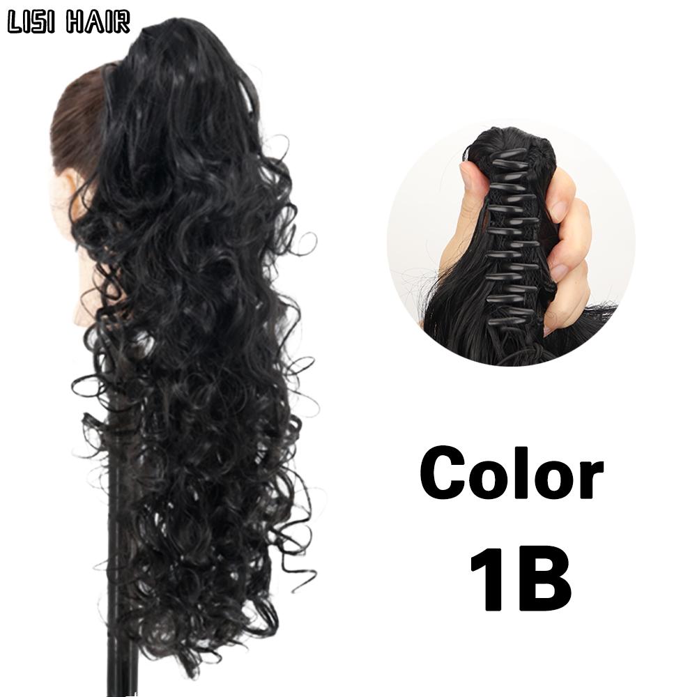 MERISIHAIR Синтетические длинные толстые волны, волокно пони, зажим для когтей, вьющиеся наращивание хвоста, зажим для парика для женщин, повседневного использования