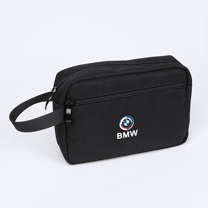 BBIP8 BMW Handbag Canvas Fabric Car Organizer Bag For BMW M i4 G26 F40 F11 E46 E60 E70 G30 X3 X5 Car Storage Bag Accessories keychain