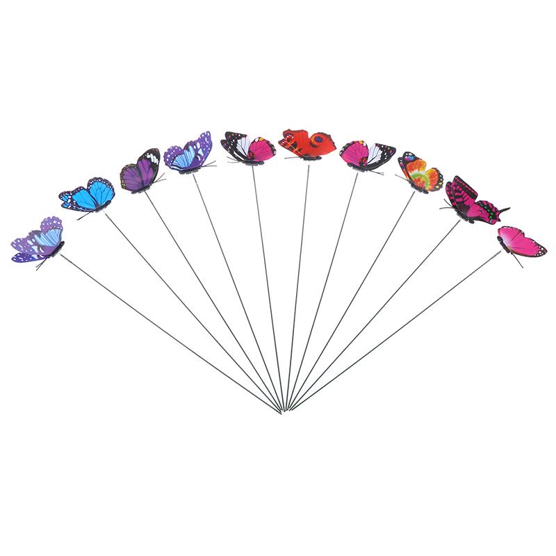 10 шт. Бабочки Садовый Двор Горшки для Растений Цветные Уличные Украшения Цветочные Горшки Декор