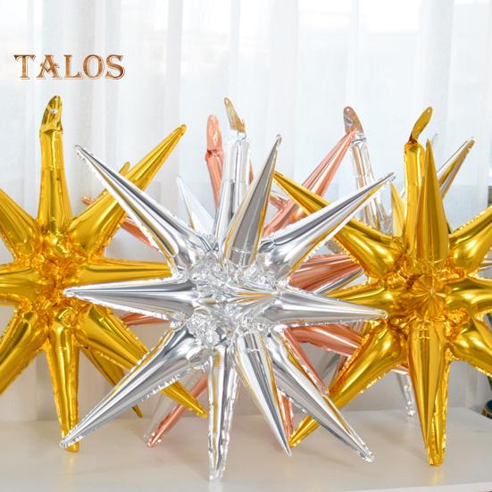 6 шт. Звездные шары 12-точечные звездные шары из фольги и майлара для свадебного юбилея, рождественского, новогоднего, дня рождения, вечеринки, принадлежностей