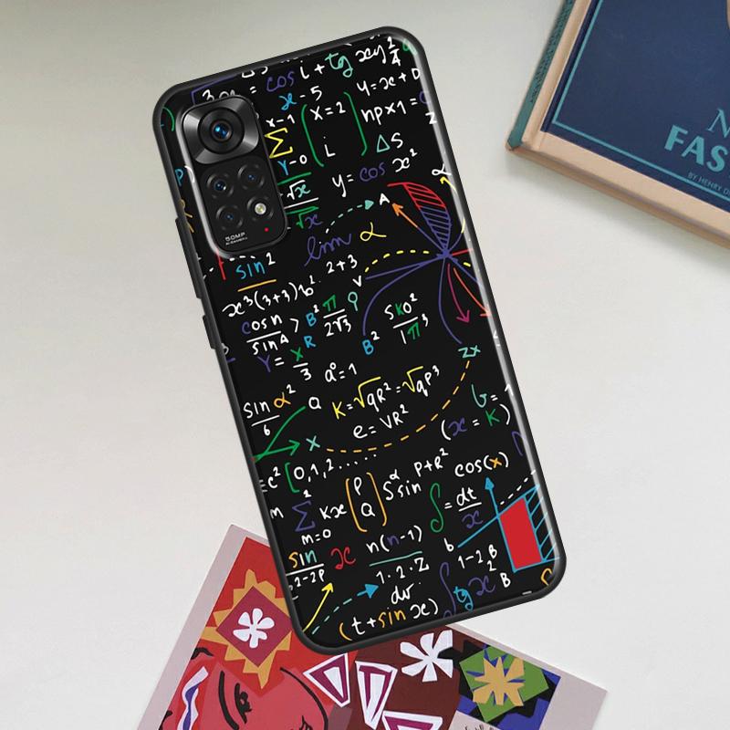 Чехол с формулами по физике, науке, математике для Xiaomi Redmi Note 13 Pro 14 Pro 12 11 9 10 10S 11S 12S Redmi 14C 13C 10C 12C