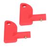 2Pcs Kill Switch Spare Key Mini Battery Disconnect Isolator for Boat Marine Car Truck Red