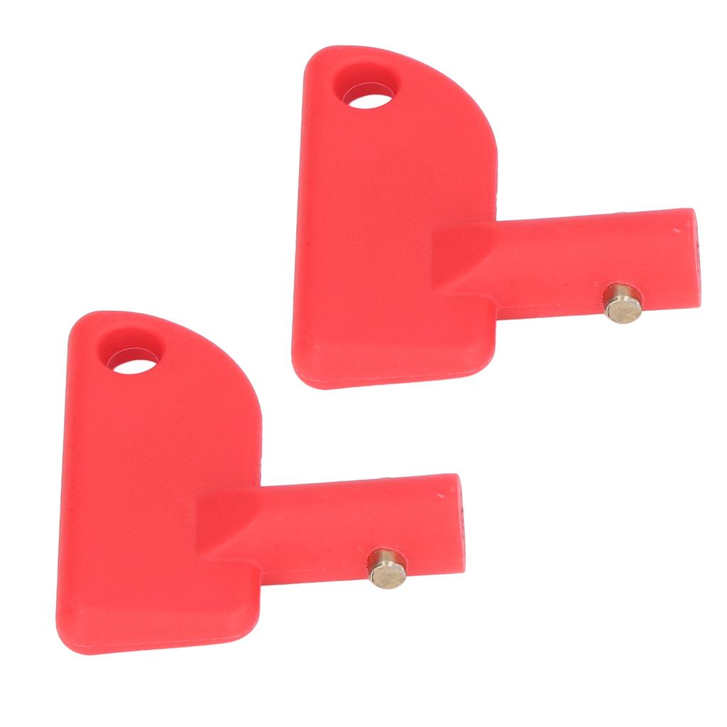 2Pcs Kill Switch Spare Key Mini Battery Disconnect Isolator for Boat Marine Car Truck Red