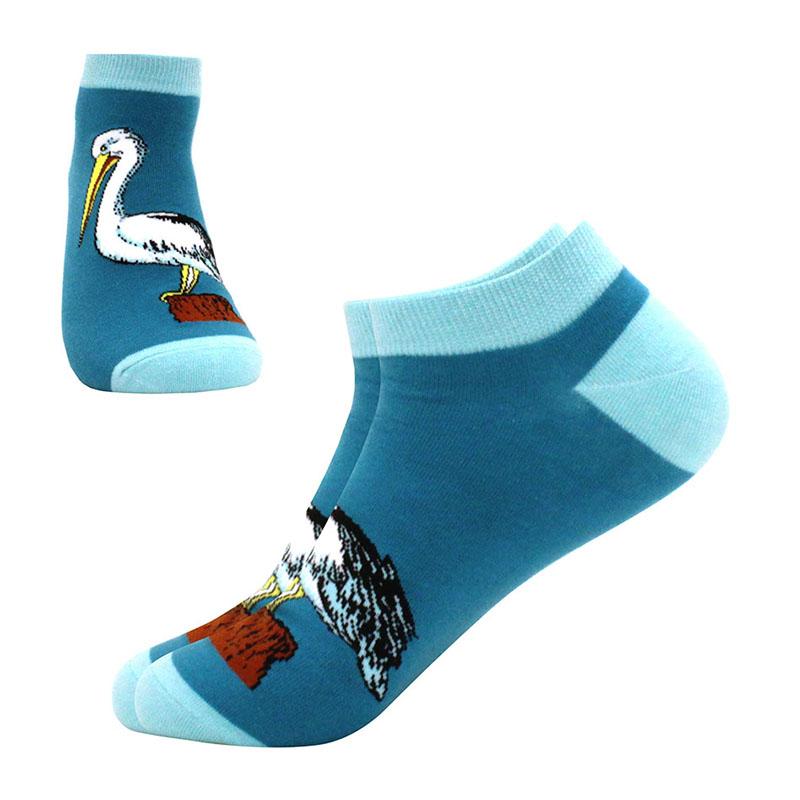 Men's Quality Business Ankle Socks Casual Novelty Graffiti Food Geometric Lattice Colorful Summer Happy Combed Cotton Short Sock