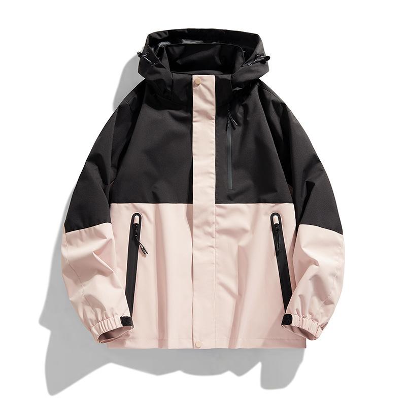 Весна и осень Открытый горный одиночный куртка мужская трехслойная свободная повседневная пара куртка с капюшоном