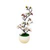 1 шт. офисный настольный бонсай ваза орнамент шелковый цветок искусственные растения в горшках фон цветок сливы