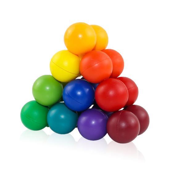 20Pcs Magnetic Rainbow Ball Fidget Toy Pocket-sized Changeable Bead Anti-Anxiety & Stress Relief Toy Creative Preschool Learning