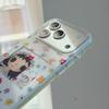 Чехол для iPhone 17 Pro Max с аниме-девочкой и цветами - Противоударный для Apple 16/15/14