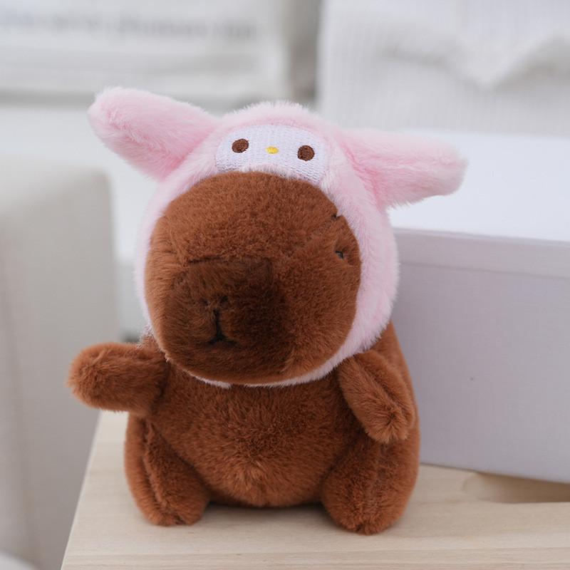 Adorable Capybara Plush Toy Bag Charm Soft Stuffed Animal Doll With Cute Design