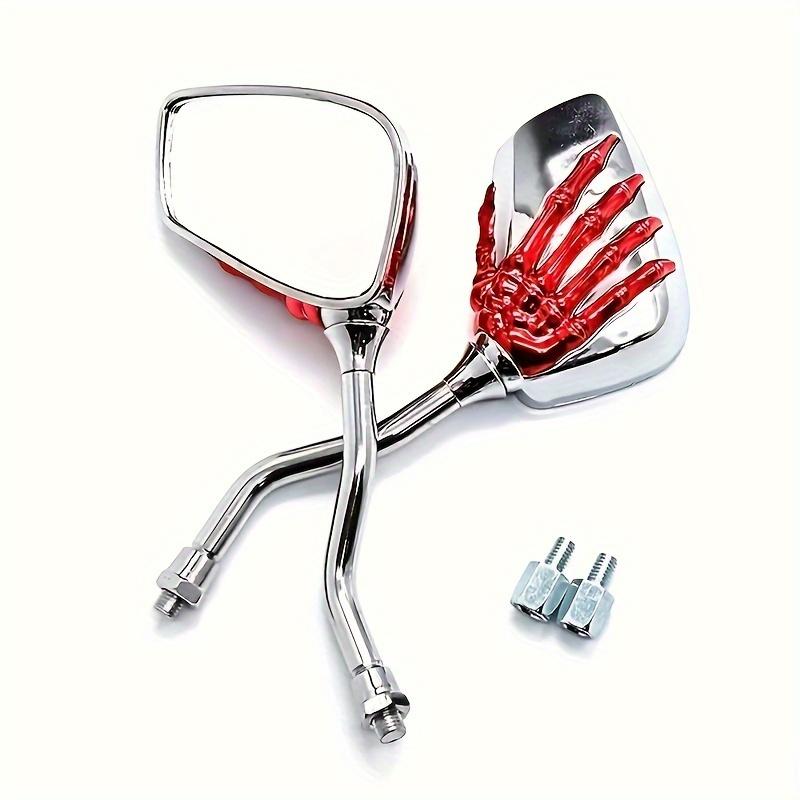Универсальный мотоцикл скутер хром высокое разрешение скелет руки коготь боковые зеркала заднего вида для мотоцикла электровелосипеда квадроцикла