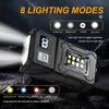 Мини-фонарик LED, перезаряжаемый через USB - Портативный суперяркий фонарь с магнитом на торце, боковым COB-светом для экстренных ситуаций и туристическим фонарем