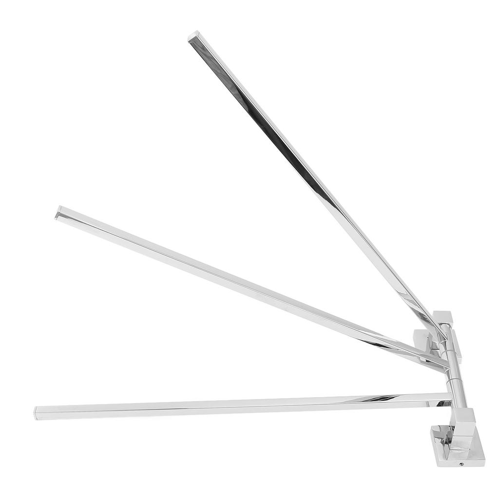 Stainless Steel Towel Rack Bar 180 Degrees Rotatable Towel Bathrobe Hanger Holder for Bathroom3 Rods
