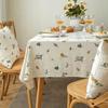 Embroidery Floral Pattern Cotton Linen Tablecloth Luxury for Home Dining Party Kitchen Coffee Picnic Indoor Outdoor Table Decor