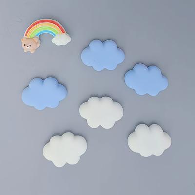10 шт. Магнит на холодильник из мультяшной смолы с белым облаком, украшение на холодильник, подарок, украшение для дома