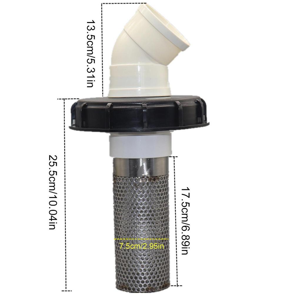 Hose Inlet Strainer Filter Rain Water Outlet Hose Filter Stainless Washable Gallon Tank Mesh Strainer Reusable For Yard