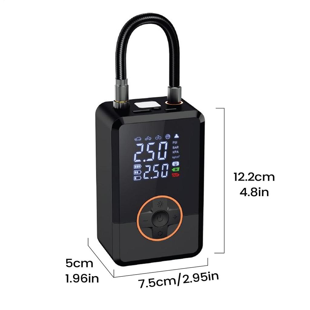 Накачка шин Портативный воздушный компрессор 130 PSI Портативный освещенный насос для накачки шин Мотоциклетный воздушный насос Для автомобиля Велосипеда Авто Грузовика Дорога