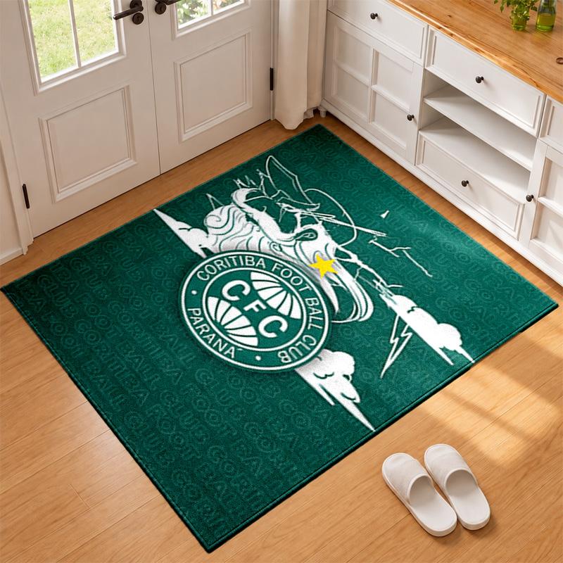 Coritiba FC Carpet Door Mat for Living Room or Bedroom Protective Mat Under Chair Office Decoration Christmas Gift Birthday Present