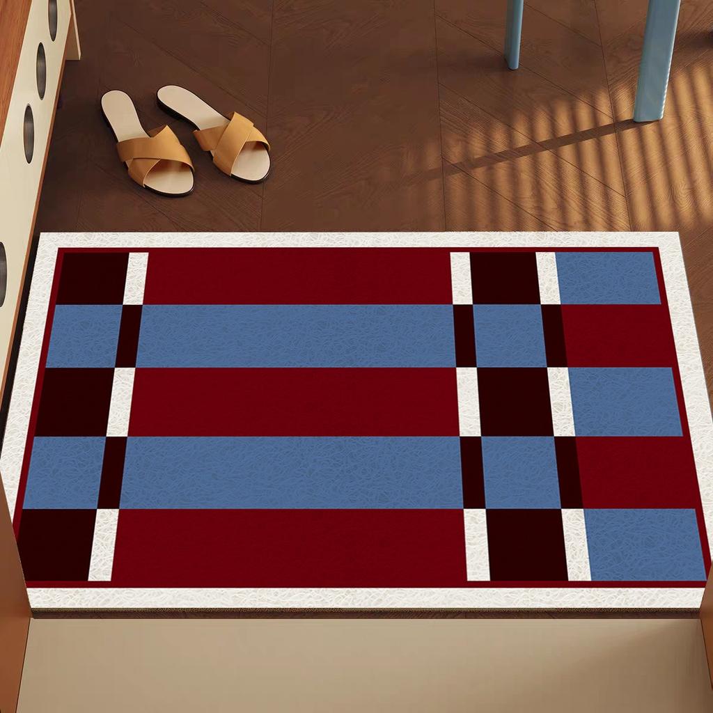 Modern Minimalist Floor Mat with Striped Pattern Home Entrance Door Mat Door Mat Wear-resistant Foot Mat Anti Slip Mat