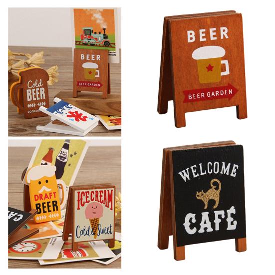 Декоративный держатель для карточек Прочный захват Дерево Все сочетается Вертикальный зажим для заметок