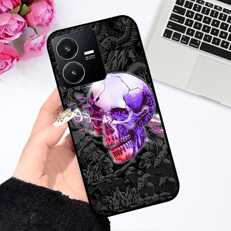 Для Vivo Y22 4G Чехол V2207 V2206 Y22s Цветная Печать Матовый ТПУ Силикон Мягкий Чехол для Телефона Для Vivo Y35 4G Ударопрочный Бампер Fundas