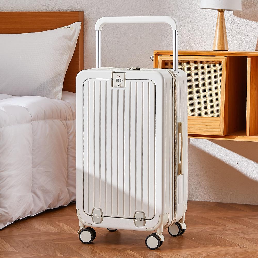 Бесплатная доставка: 20-дюймовые и 24-дюймовые многофункциональные чемоданы на колесах с передним открыванием и широкими ручками