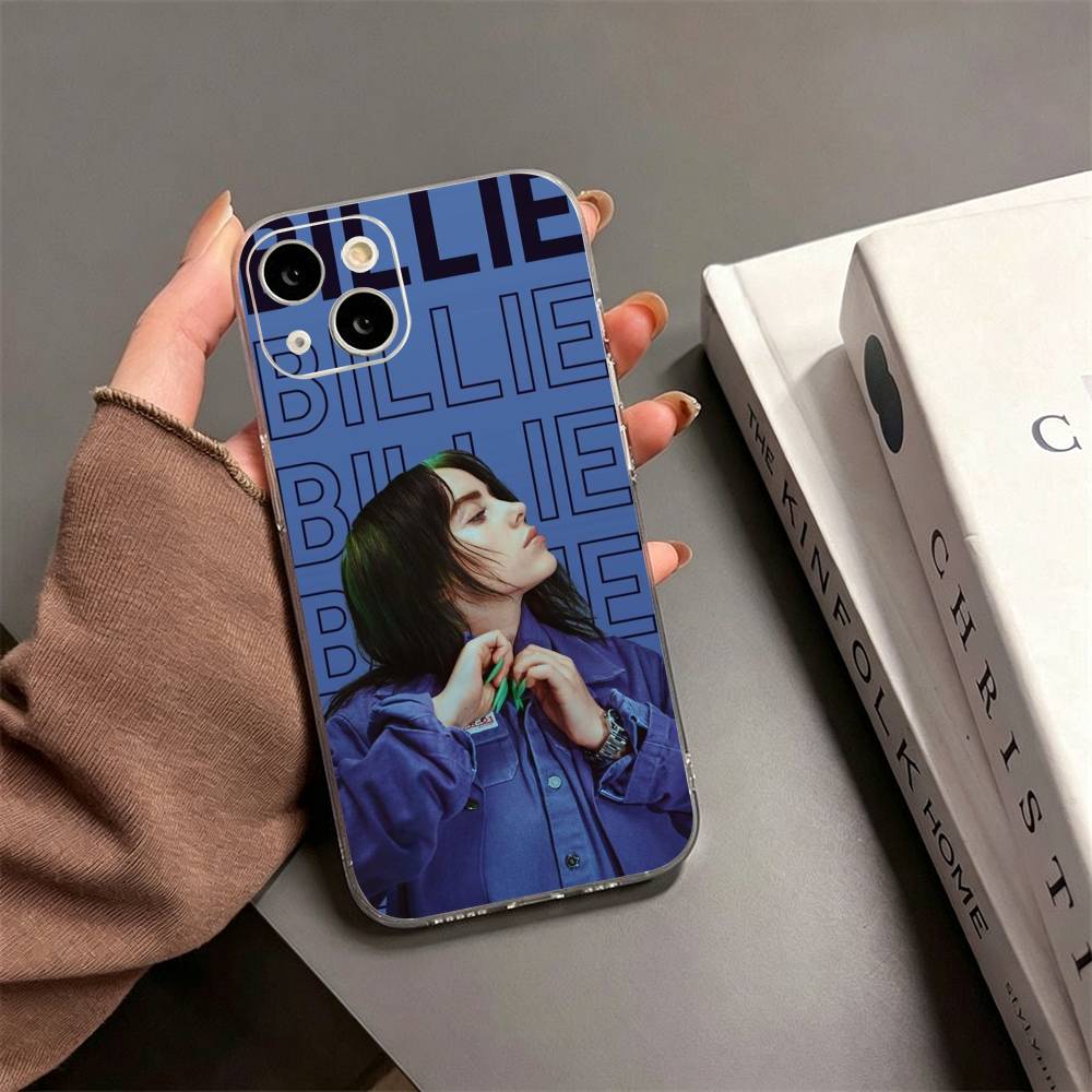 Чехол для телефона Billie Eilish (B-Billie Eilish) для iPhone 17, 16, 15, 14, 13, 12, 11 Plus, Pro Max, Мягкий прозрачный чехол