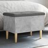 VidaXL Storage Bench, Chest with Lid, Shoe Bench with Seat, Living Room Stool, Modern, Concrete Grey 835071