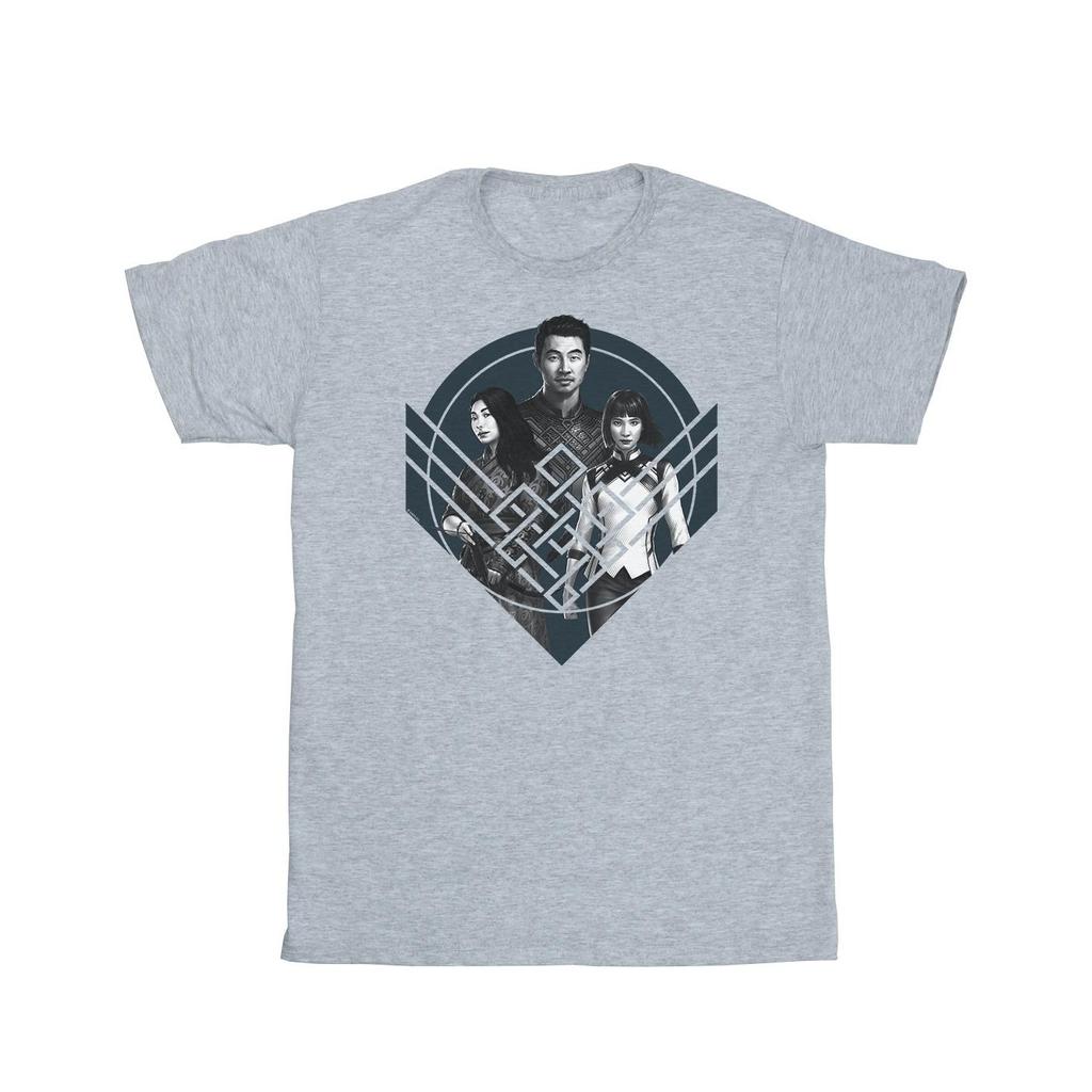 Marvel Mens Shang-Chi And The Legend Of The Ten Rings Group Pose Crest T-Shirt