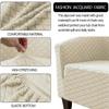 Club Chair Cover Stretch Tub Chair Slipcover Solid Color Sofa Cover Plaid Jacquard Couch Cover for Study Bar Counter Living Room