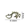 Brass Antique Dragon Figurine, Solid Brass Tea Pet, Hand-held Piece, Home/ Desktop Decoration.