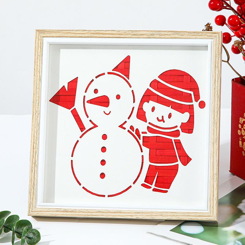 DIY Bamboo Weaving Kit: Intangible Cultural Heritage Craft for Kids & Parent-Child Activity, Perfect As a New Year's Day Photo Frame Gift.