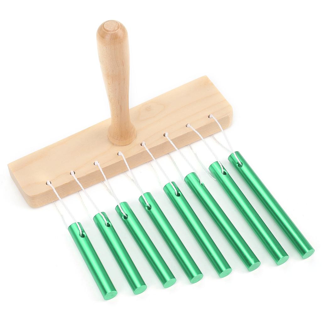 8Tone Chimes SingleRow Tube Children S Percussion Instruments Orff Preschool Toys with Hammer(Green )