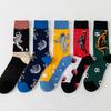 Men's Trendy Autumn/Winter Abstract Socks with Thickened Heels