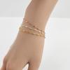 Silver 925 Bracelet Thin Silver Bracelet Twisted Bar Chain Pretty Silver Gold Pink Gold 1175