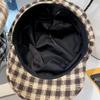 Small Fragrant Style Women Painter Hat Korean Style Women Octagonal Cap Plaid Beret Hat  Outdoor
