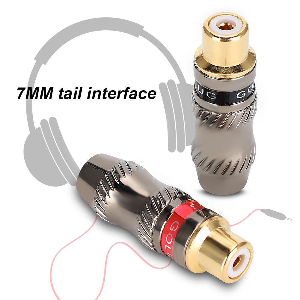 2 шт. Цинковый сплав Позолоченный RCA Гнездовой Паяльный Разъем для DIY o Кабеля Удлинительного Кабеля