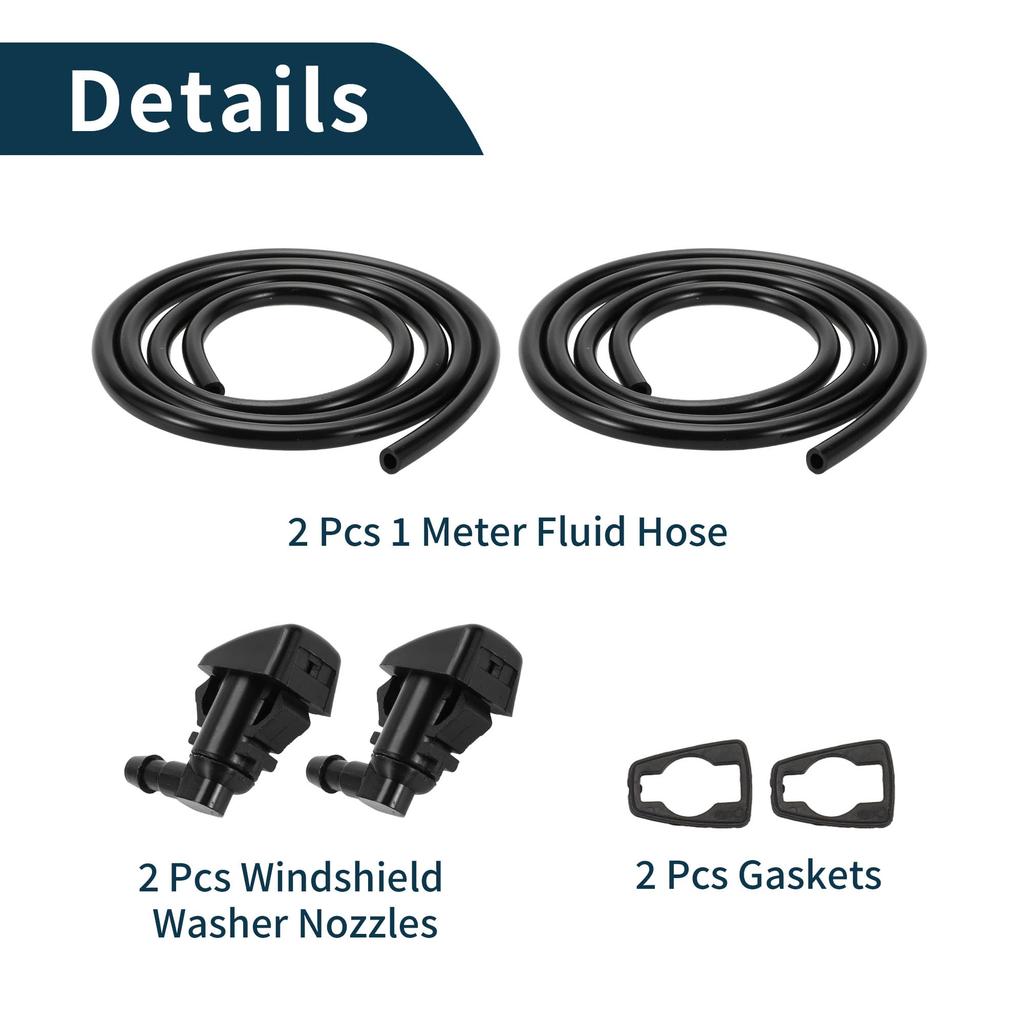 TUCKBOLD Washer Nozzle for Jeep Grand Cherokee 2011-2018 Windshield Washer Nozzle No.551-56427AB Front Black
