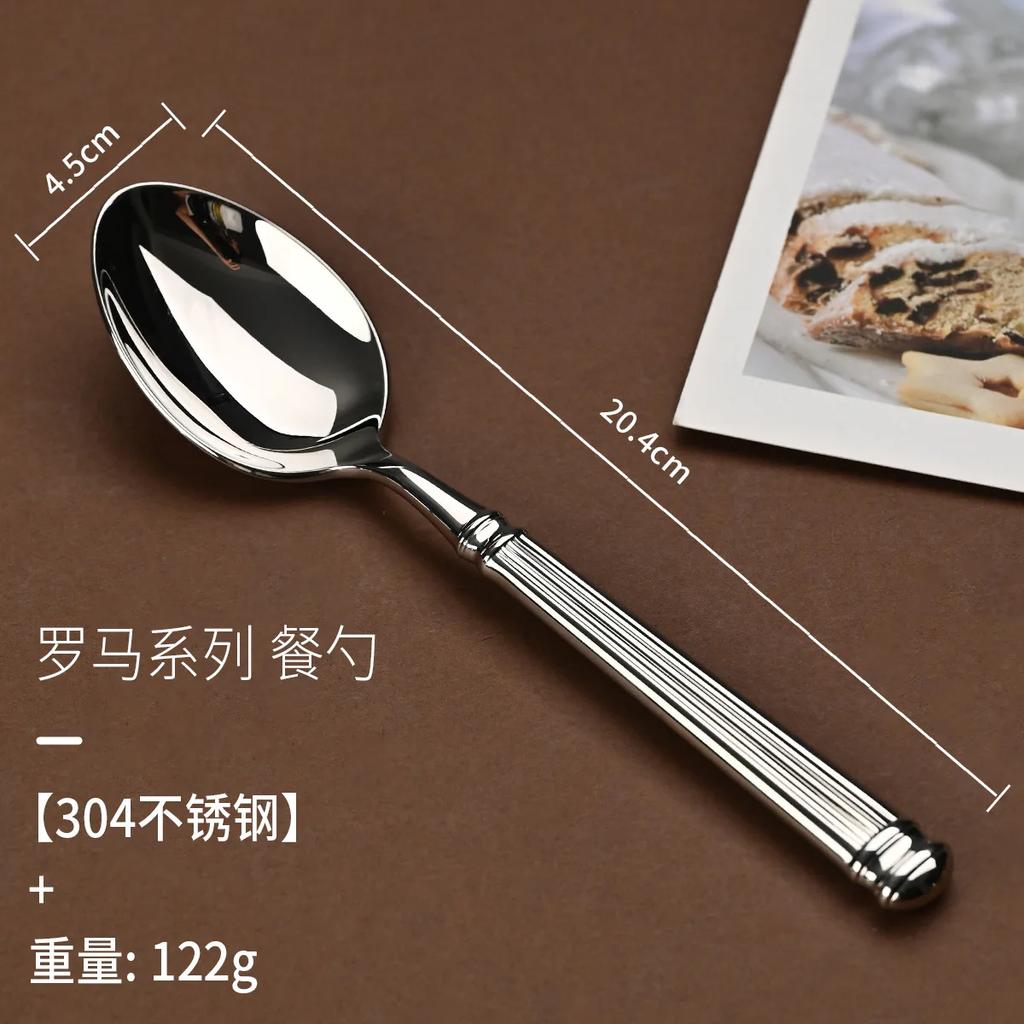 304 Stainless Steel Tableware Knives Forks and Spoons High Appearance Level Western Tableware In High-end Restaurant Steakhouse