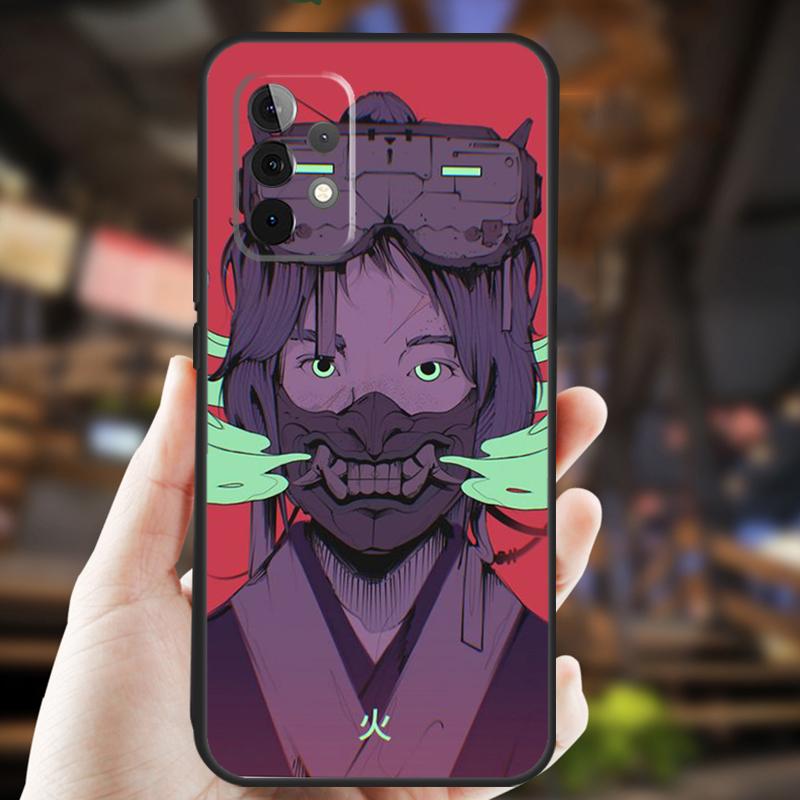 Кейс-маска Самурая Они для Samsung Galaxy A26 A54 A14 A36 A16 A33 A56 A15 A55 A53 A35 A22 A32 A52 A34 A05 A06