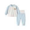 Комплект для младенца из чистого хлопка с высокой талией - Одежда для новорожденных на осень/весну и брюки с защитой животика